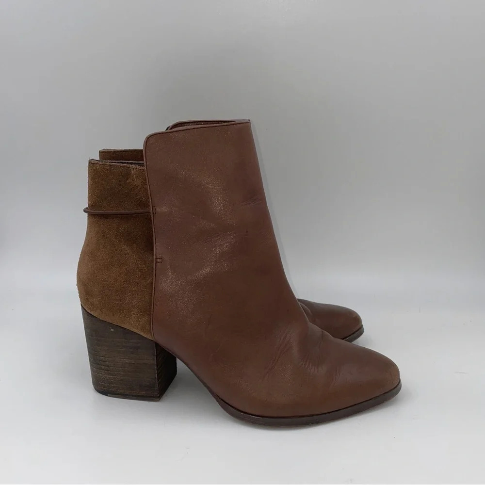 Saturday by Kate Spade suede and leather heeled booties